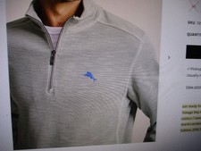 Tommy Bahama Men's Bahama Beach Half Zip Sweater,Size Large