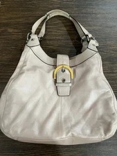 Vintage Coach  Leather Handbag Purse Vintage Rose Pale Blush Pink SoHo Lynn Tote