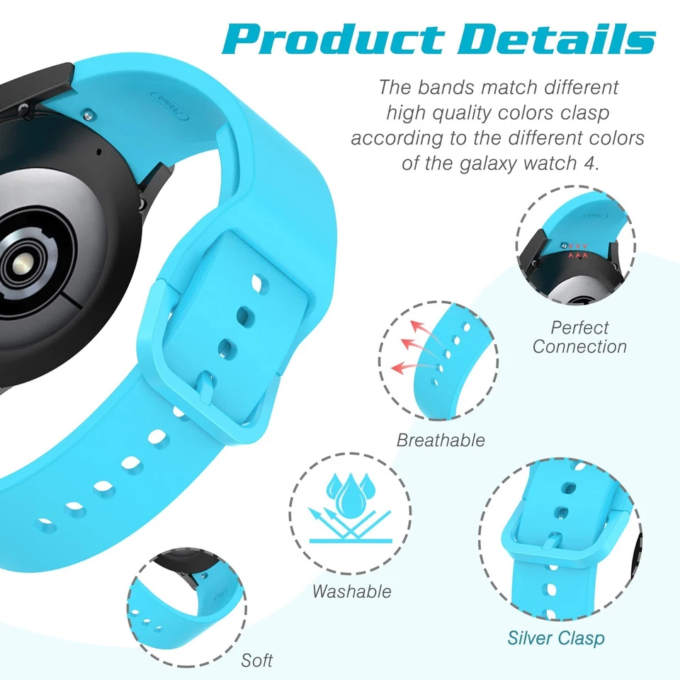 Paquete de 10 correas sin huecos para reloj Samsung Galaxy 7 6 5 4 clásico 43 mm 47 mm 42 mm 46 mm Foto 4 de 4