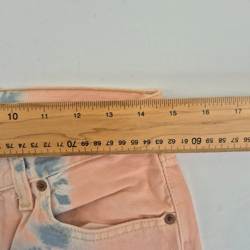 LEVI'S 501 Jeans 12 W30 L32 Rosa Tie-Dye 100% Algodón Estilo Retro - Imagen 3 de 4