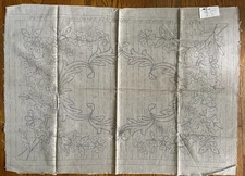 Vintage Sultana Rug Hooking Tufting Burlap Canvas Floral 24" x 36"  #291