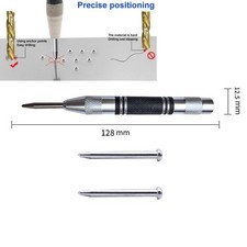 High Carbon Steel Automatic Center Punch for Wood and Plastic Set of 3