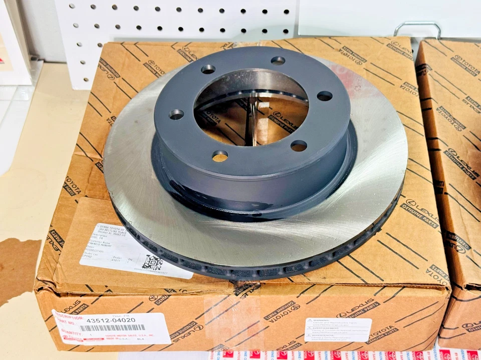 1996-2002 4Runner kit de rotores de disco de freio dianteiro e pastilhas de freio PEÇA ORIGINAL DO FABRICANTE - Imagem 4 de 4