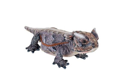 Wild Republic Living Earth Horned Lizard, Stuffed Animal, 20 inch, Plush Toy,...