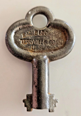 Vintage Double Bit Barrel Key Eagle Lock Company Padlock / Lock ~ Free S/H