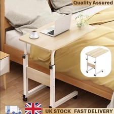 Modern Adjustable Side Table C Shaped - Snack & Laptop Tray for Next to Sofa/Bed