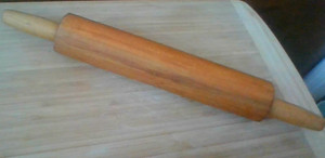 Rustic Wooden Rolling Pin Dough Work Tool Loved Country Kitchen Staple Well Worn