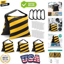 4 Packs Yellow Sandbag Weight Bags for Light Stand Photography Video Equipmen...
