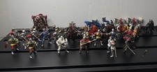 Papo Figurines Medieval Knights and Horses Action Figures VTG Lot of 27 Pieces