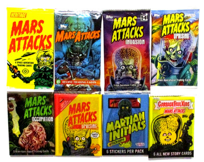 MARS ATTACKS PACK LOT OF 8 HERITAGE-ARCHIVES-INVASION-OCCUPATION-UPRISING+++++++