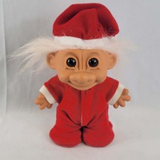 Russ Berrie Santa Troll Doll 8 Inch Christmas Figure Vintage Holiday...