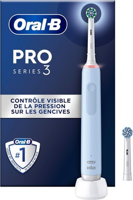 Oral-B Pro 3 3000 Elektrische Zahnbürste 360° Andruckkontrolle CrossAction 2 St