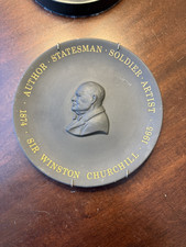 Sir Winston Churchill Gedenkteller schwarz Wedgwood 