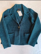Adrienne Vittadini Teal Bouclé Jacket – UK  Womens Medium Bnwt