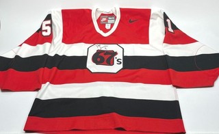 Nike Ottawa 67's OHL Hockey Jersey #51 Mensator Size 58G Goalie Cut