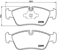 2X Brembo Bremsbelagsatz, Scheibenbremse P 06 035 FüR BMW