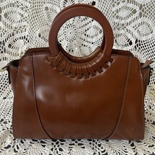 NWT 249 Patricia Nash Vintage Vegetable Tanned Leather Lyon Satchel/Crossbody