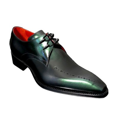 Jeffery-West Italian MAINLINE Moon 'THE LOON' Metal Green Schnürschuh UVP 435£