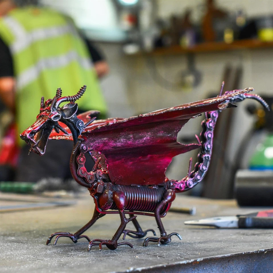 'Ironwing' The Dragon Scrap Metal Art Sculpture made from Recycled Materials - Image 4 of 4