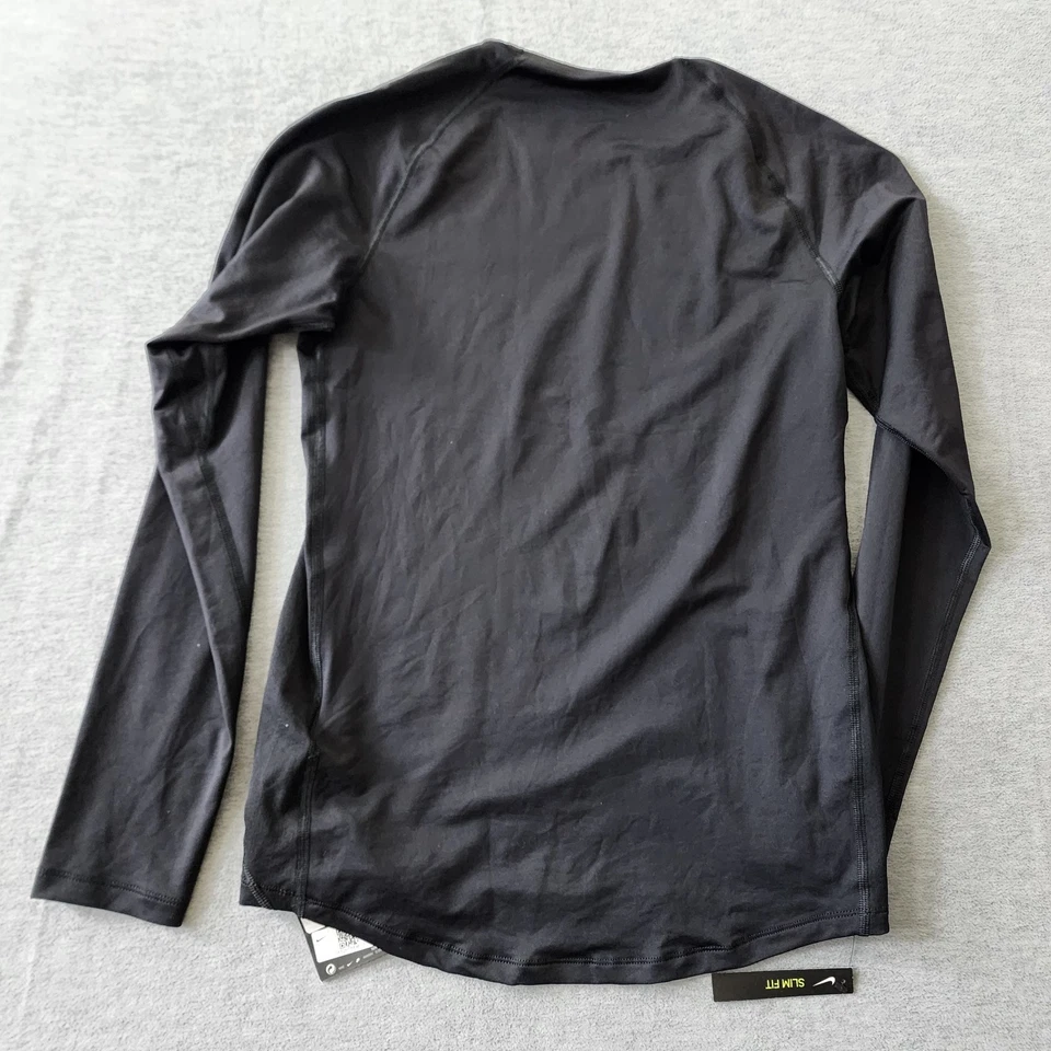Nike Pro Dri-FIT Long Sleeve Compression Shirt Black Men’s Size Small Slim Fit - Image 4 of 4