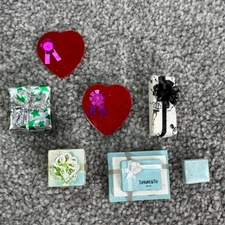 Lot Of 5 Dollhouse Miniature Handcrafted Christmas Gift Assortment & Chocolates