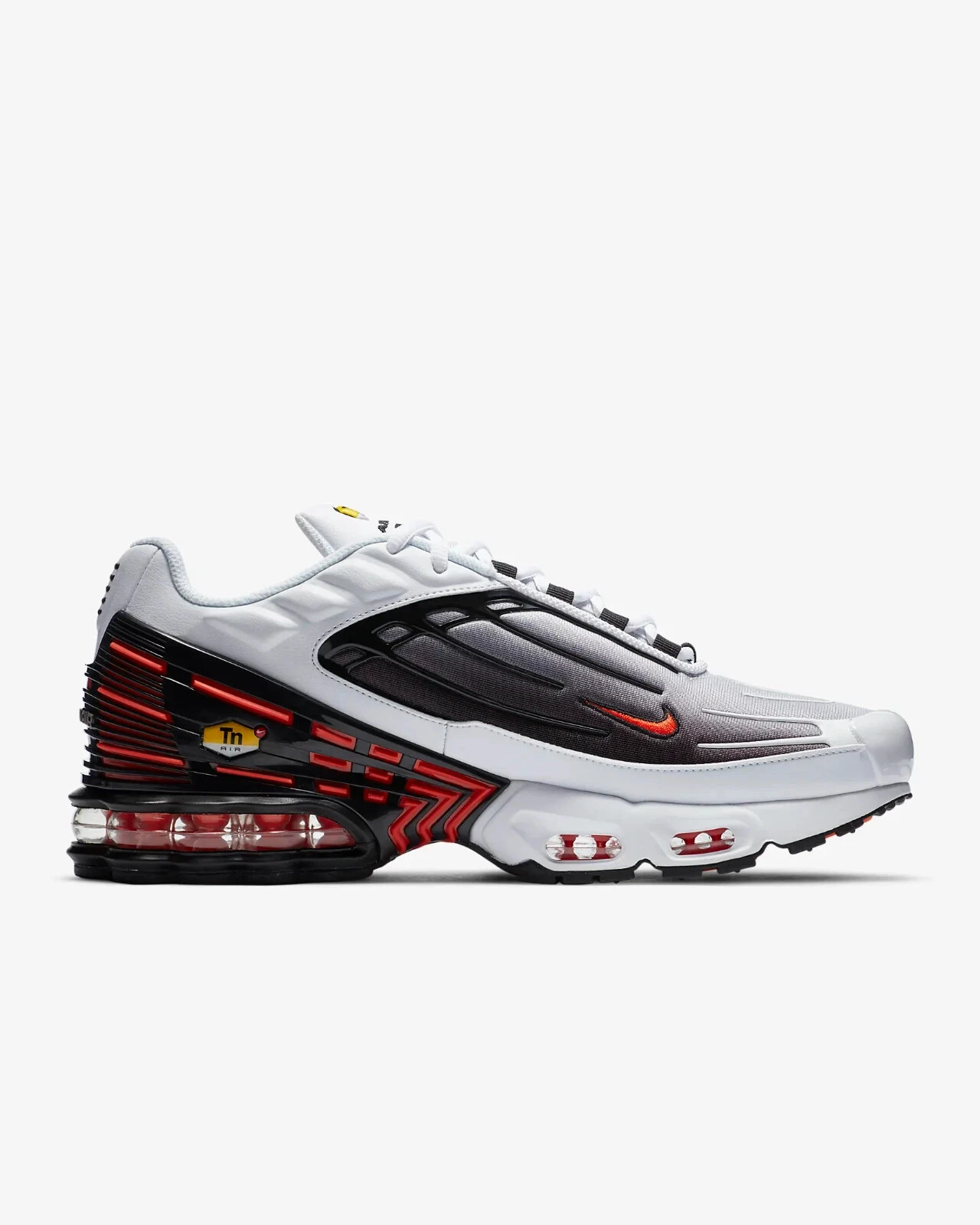 Nike Air Max Plus Tuned Plus 3 Leather Trainers in White / Grey and Red
Opens in a new window or tab