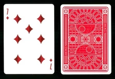 Playing card Star Wars Dark Side Red - 7 of Diamonds ZT 24