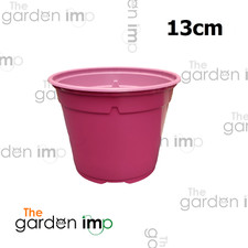 Coloured Plastic Plant Pots 9cm 10.5cm 13cm Round Lightweight Bright