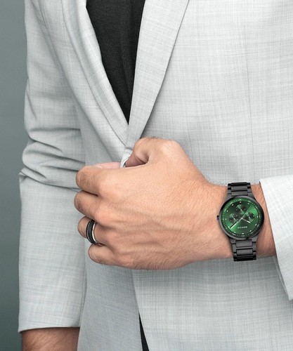 BERING Reloj Hombre Classic Link 11740-728 Verde - Imagen 3 de 4