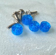 Hard Drive Mounting Screws with Anti Vibration UV Blue Rubber Grommets 4 Pieces
