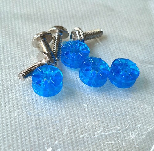 Hard Drive Mounting Screws with Anti Vibration UV Blue Rubber Grommets 4 Pieces - 第 1/3 張圖片