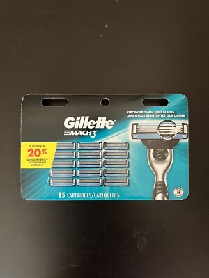 Genuine Gillette MACH 3 - 15 Cartridges, NEW