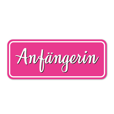 Fahrzeug-Aufkleber Anfängerin I 20 x 8 cm I Achtung Fahranfänger I rosa I dv_896