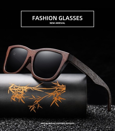 Gafas de sol de madera de bambú natural GM hechas a mano de recubrimiento de espejo polarizado |