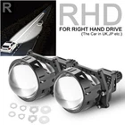 2x RHD 3" Bi-LED Projector Lens Hi-Low Beam Headlights Retrofit Kit Universal AU