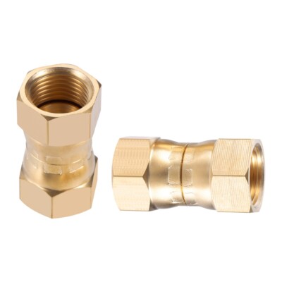 2Pcs 3/8'' Female Flare x 3/8'' Female Flare Adapter Tube Fitting Valve Connector