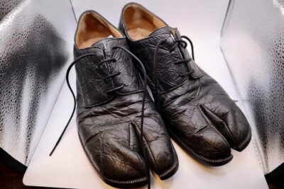 【used】Maison Margiela Tabi Loafer 40 Maison Margiela Men's Wrinkle Tabi Loafer Shoes Black 43 Very Good