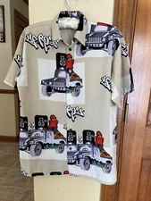 VTG  Up Ro's Hip Hop  Man, Dog And Jeep w/Street Music/Teen Boy Size XL (18-20)