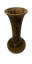Mini Hand Turned, Carved Wooden Vase 4.5  High