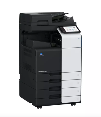 Konica Minolta bizhub C360i Combo: Copier, DSDF, Stand, and Toners