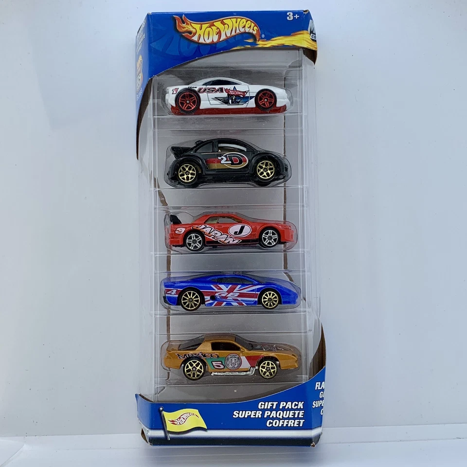 Paquete de 5 autos vintage Hot Wheels Flag-Flyers 2002 Nissan Skyline - D Foto 2 de 4
