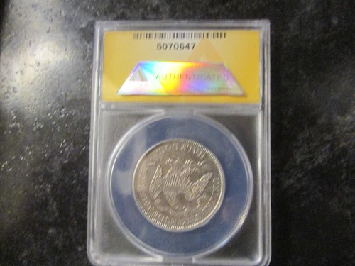 MEDIO DÓLAR LIBERTAD SENTADA 1869 AU 50 DETALLES MONEDA CERTIFICADA ANACS - Imagen 5 de 8