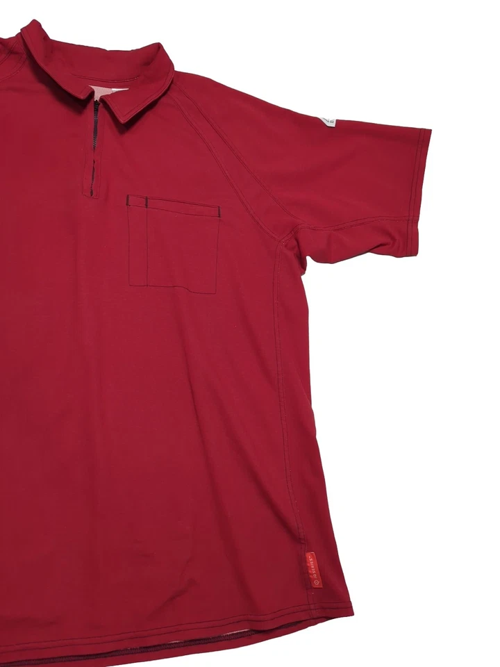 Camisa Para Hombre Bulwark FR IQ Series Westex G2 8.2 ATPV Roja Manga Corta 1/4 Cremallera XL Foto 3 de 4