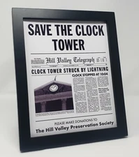 Back to the Future - Save The Clock Tower Flyer Photo Reproduction Prop 8x10 -B2