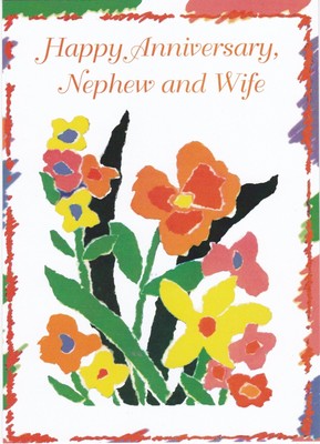 Anniversary Card With Envelope For Nephew Wife Ebay