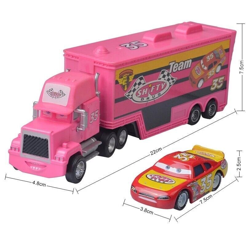 2-PCS TRUCK&CAR DISNEY PIXAR CARS DIECAST MCQUEEN TOY CAR BOY GIFT U.S.WAREHOUSE - Picture 6 of 75