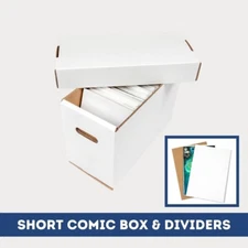 GEMINI Thick-Grip Short Comic Storage Box with Box Divider Bundle