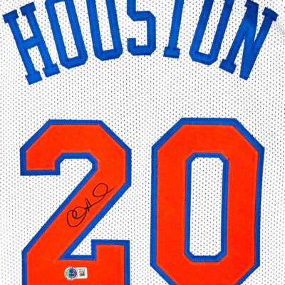 Alan Houston Signed New York White Basketball Jersey (Beckett) | eBay