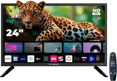 Audiobox TV-240SD 24-Inch Smart LED HDTV w DVD for RV, Camping | Magic Remote