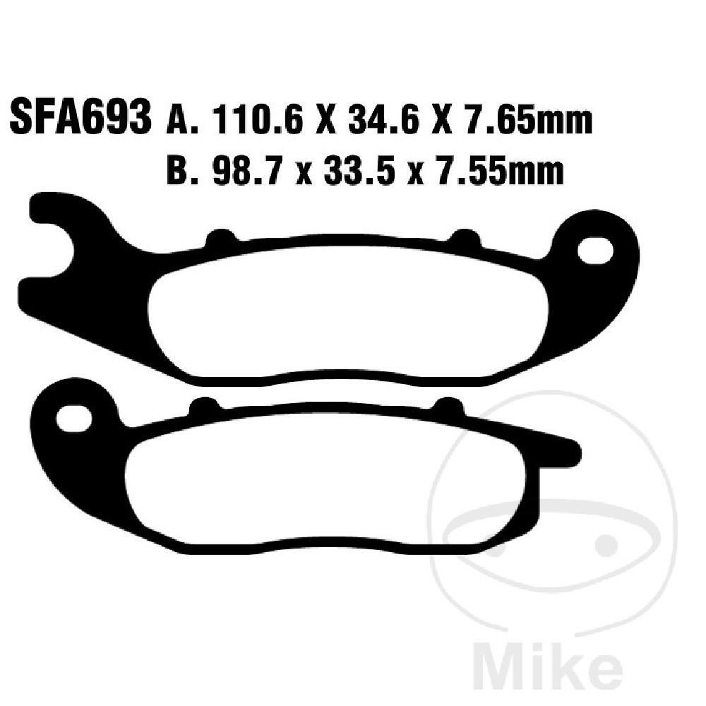 Bremsbeläge Vorne PCX125 EBC Bremsbeläge Vorne Für Honda PCX125 2018-2023 - SFAC693, 37.3mm Breite SFAC693 Bremsbeläge